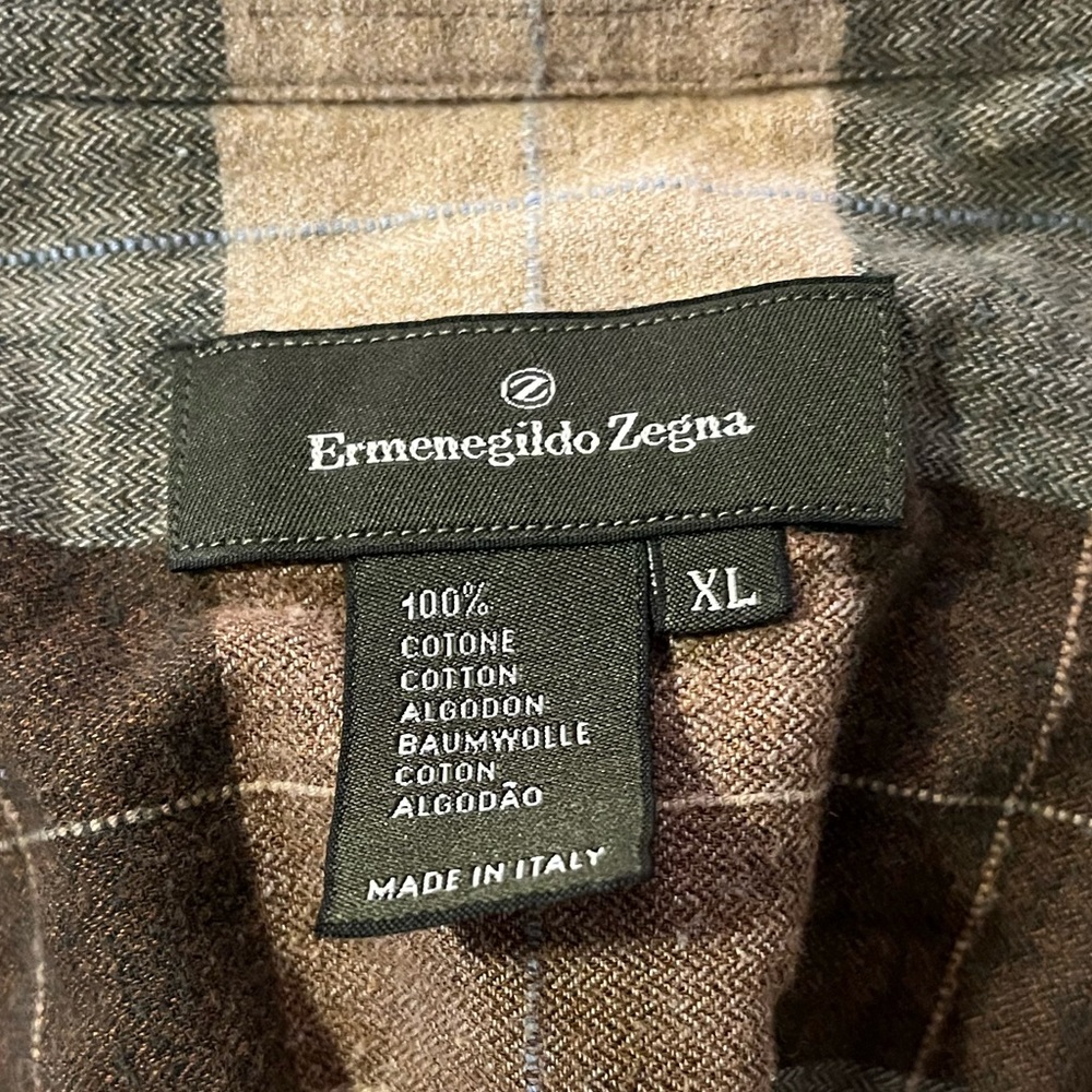 Zegna Italian flannel shirt.